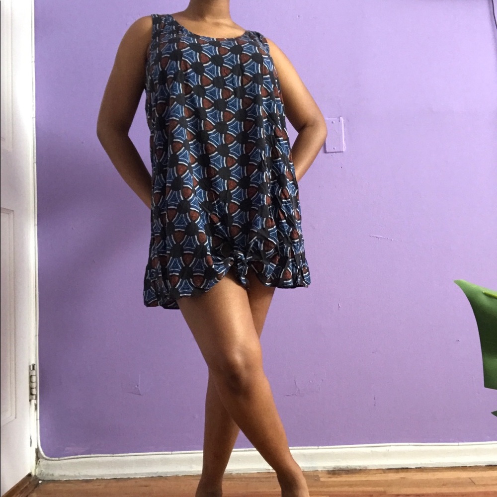 Printed sleeveless dress